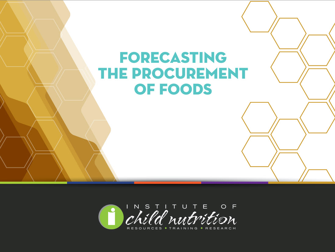 ICN Forecasting the Procurement of Foods Web Training
