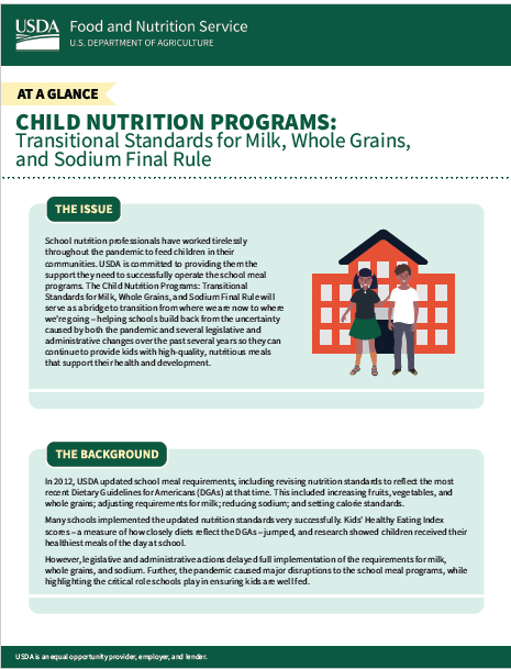 Transitional Nutrition Standards