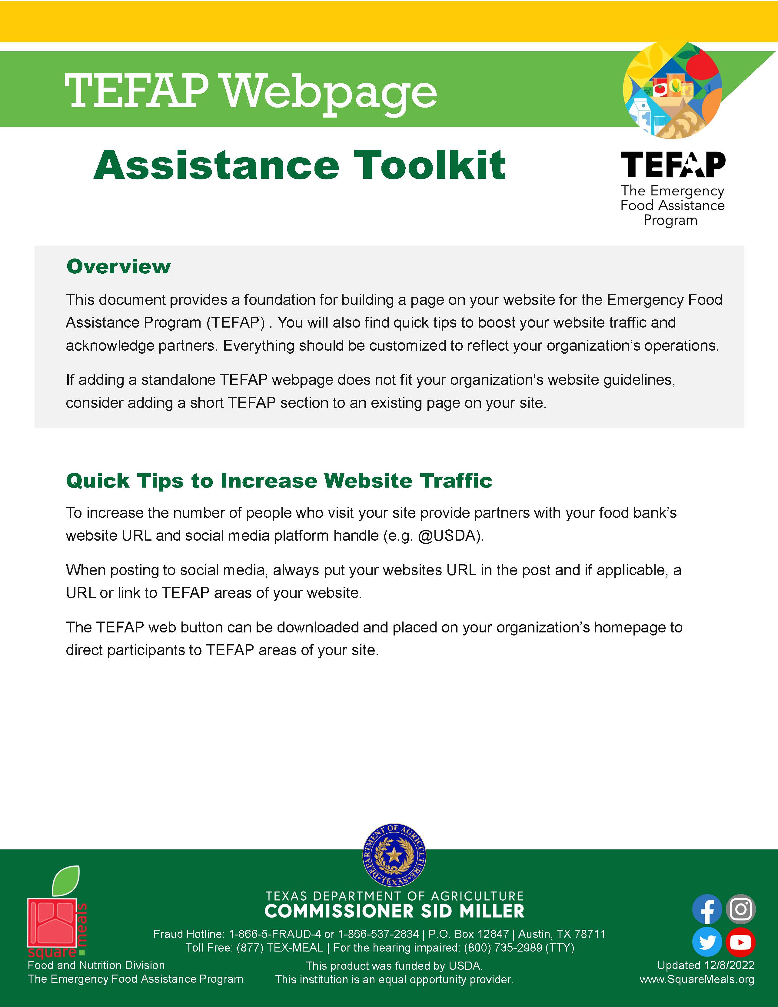 Teefap Resources for TEFAP